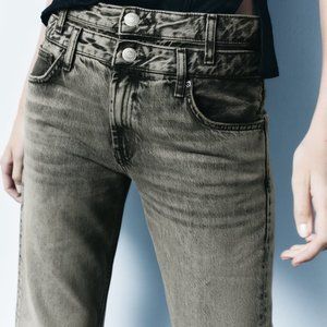 NWT ZARA STRAIGHT LEG JEANS CHOCOLATE